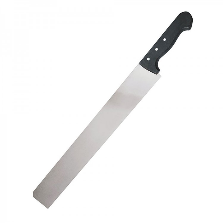 Coltello professionale lungo cm 42 a punta quadra in acciaio inox