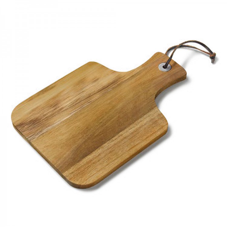 Tagliere in Acacia con laccetto in pelle