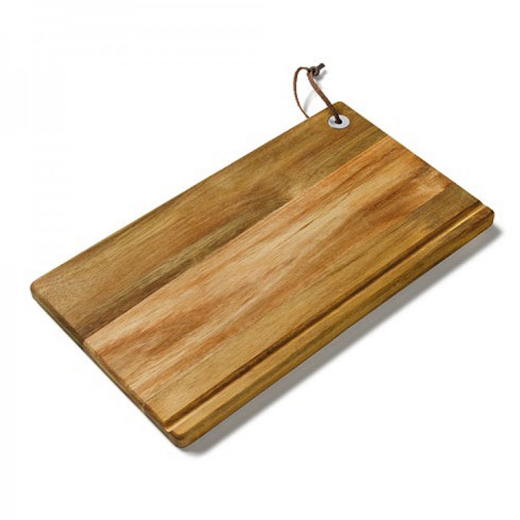 Tagliere in Acacia con laccetto in pelle
